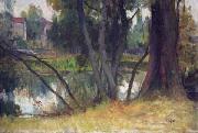 Charles-Amable Lenoir Landscape close to the artist s house in Fouras France oil painting artist